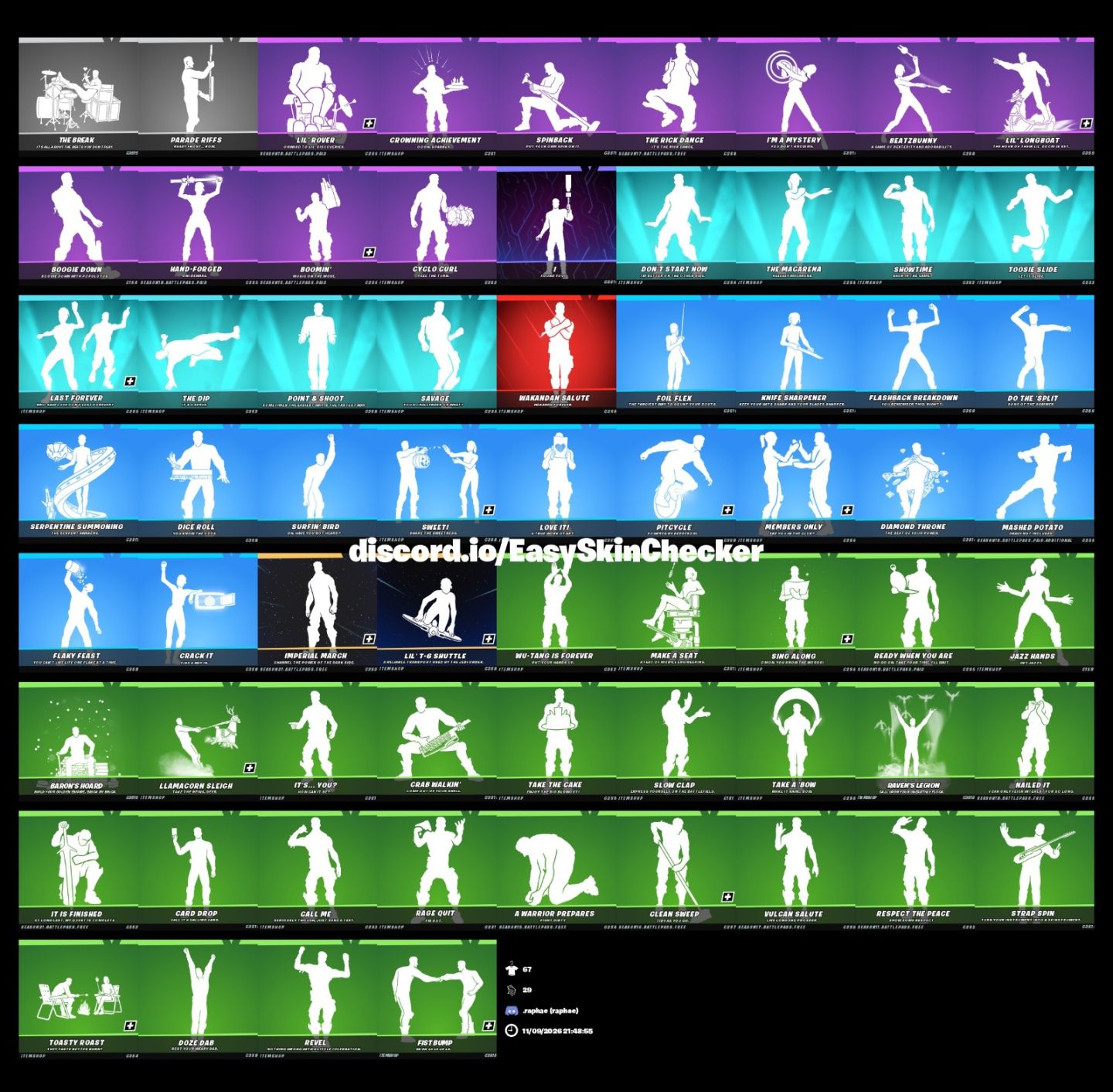 CONTA DE FORTNITE COM VÁRIAS SKINS E ++