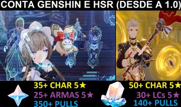 CONTA GENSHIN IMPACT À VENDA - DESDE 1.0 + CONTA STAR RAIL - DESDE 1.0