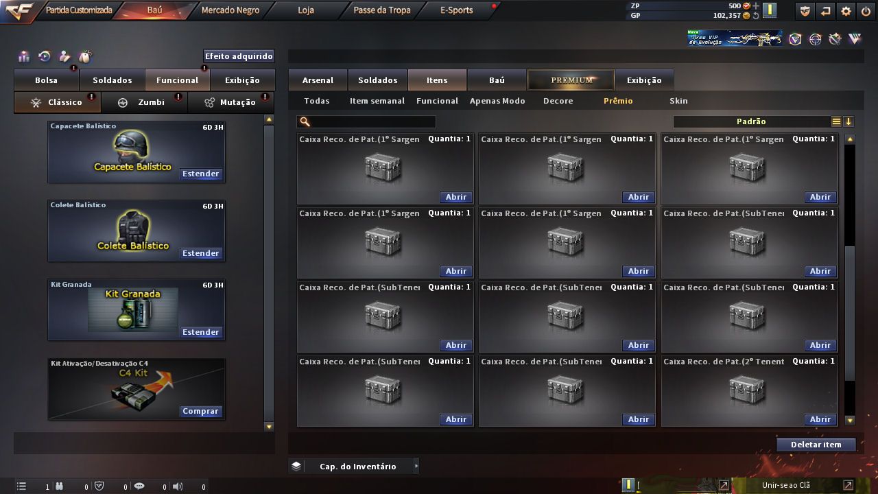 CONTA CROSSFIRE NOVA BARRINHA DE OURO VIP TEMPORARIAS E MN FREE- COD SKY