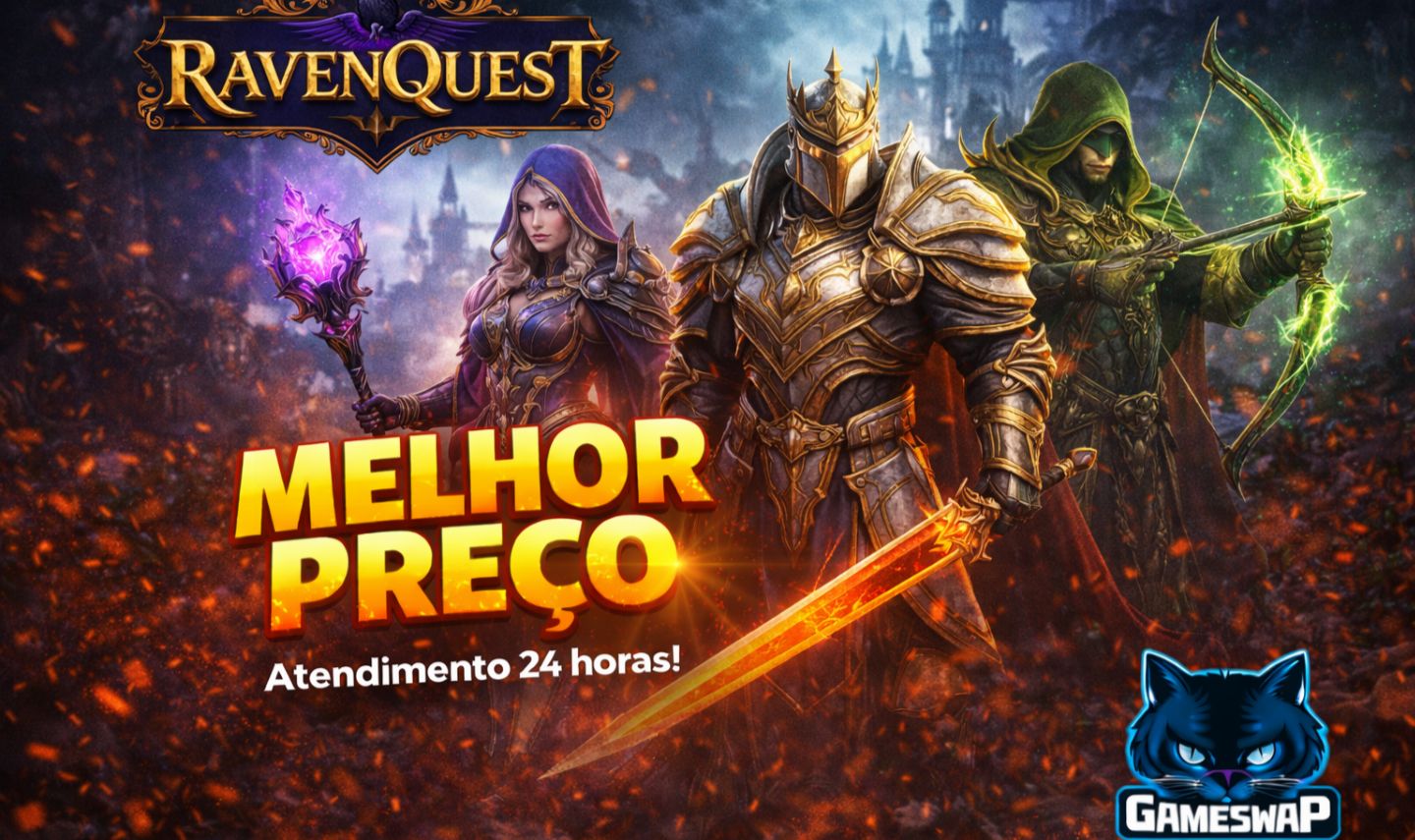 [MENOR PREÇO] RAVENQUEST - PRATA - ONLINE 24 HORAS