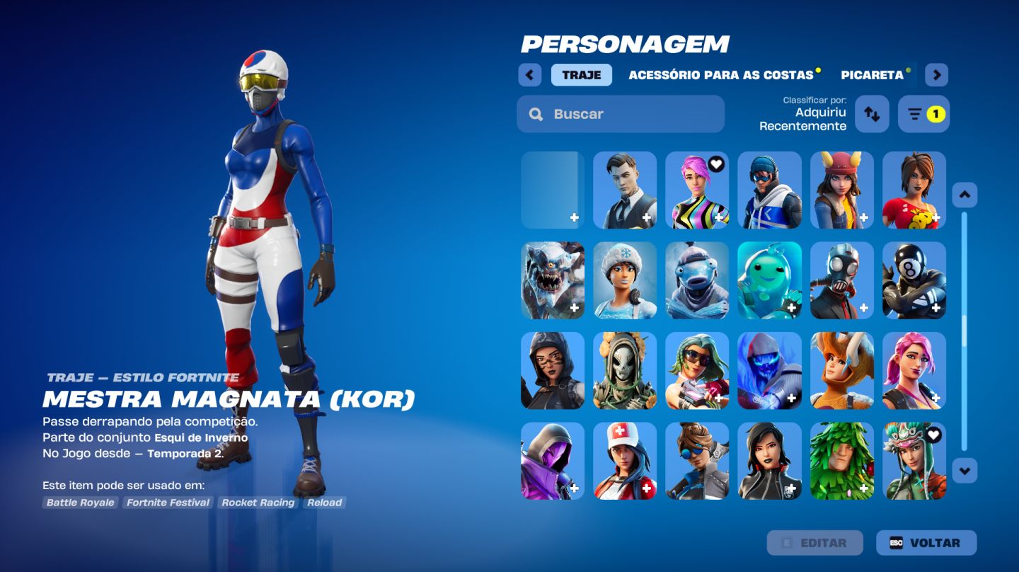 CONTA FORTNITE | WONDER + GALAXY + IKONIK + MINTY + REFLEXO FURTIVO | S3