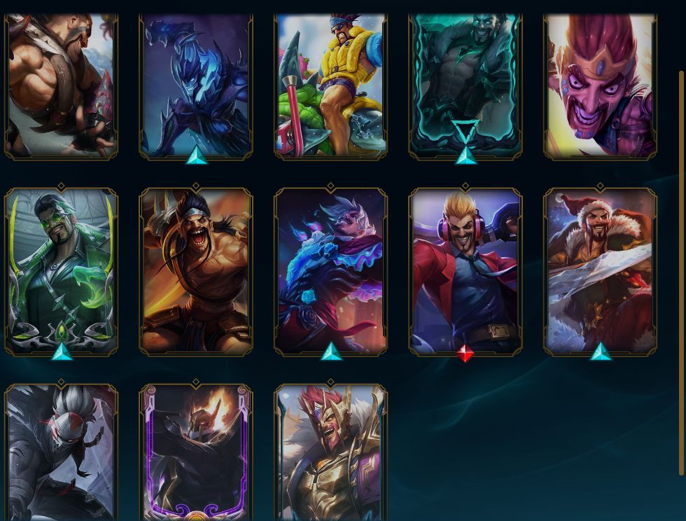 CONTA DIAMANTE LOL MONO DRAVEN - 13 SKINS DRAVEN - 184 SKINS 66% WR 2KK MAESTRIA