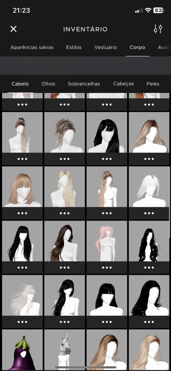 CONTA IMVU AGE+AP conta feminina (NÃO )