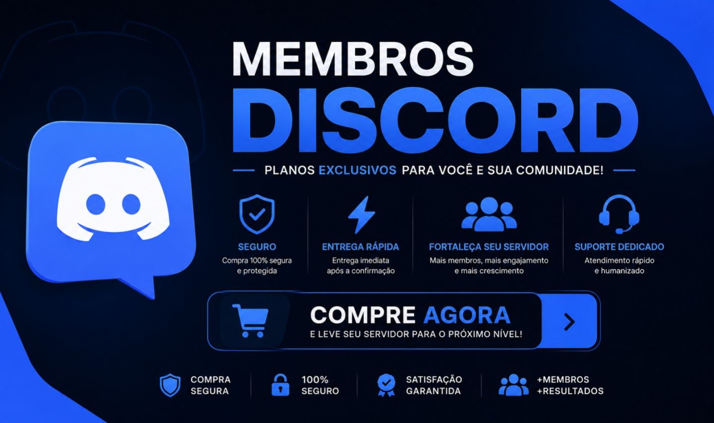 AUMENTE SEU SERVIDOR COM MEMBROS REAIS + REFIL | MENOR PREÇO DA PLATAFORMA