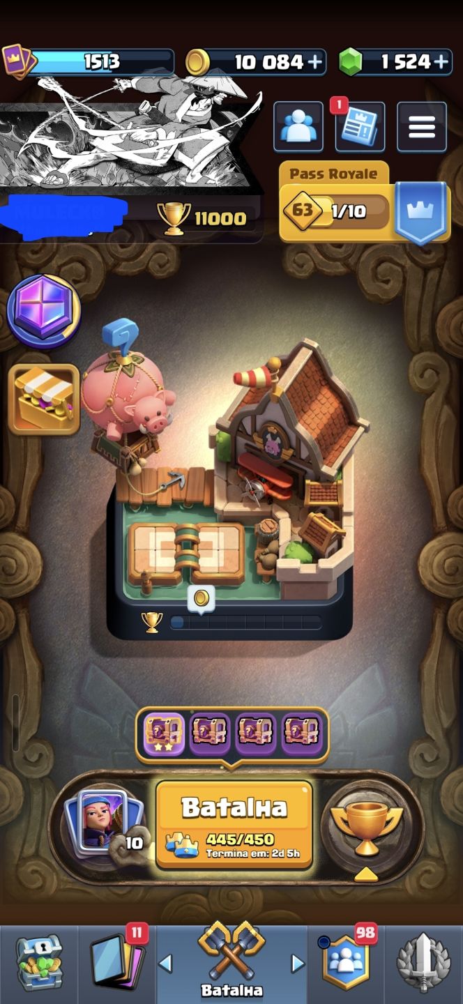 CONTA CLASH ROYALE 11000 TROFÉUS