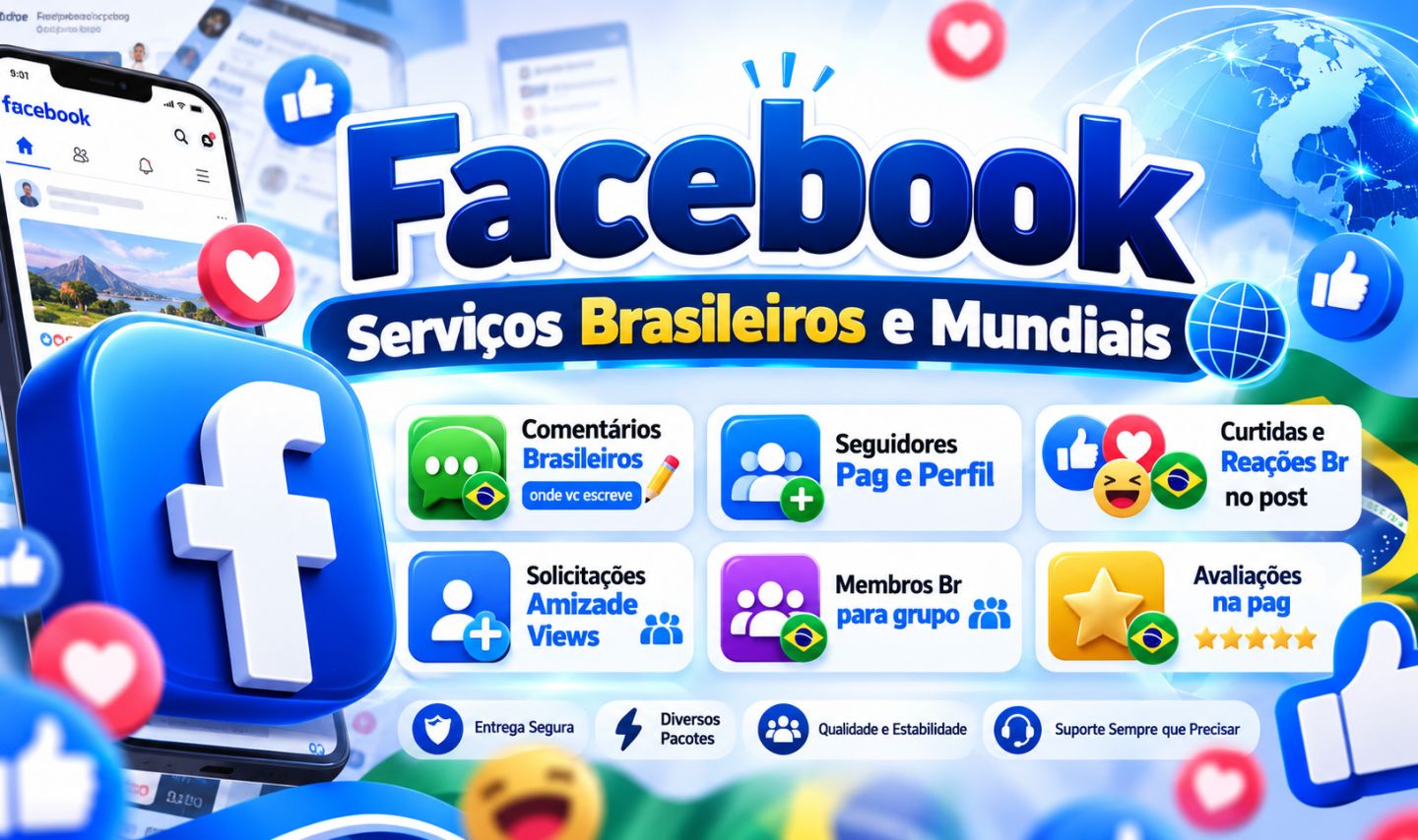 Facebook Comentários Personalizados, Curtidas, Seguidores, Membros e Avaliações