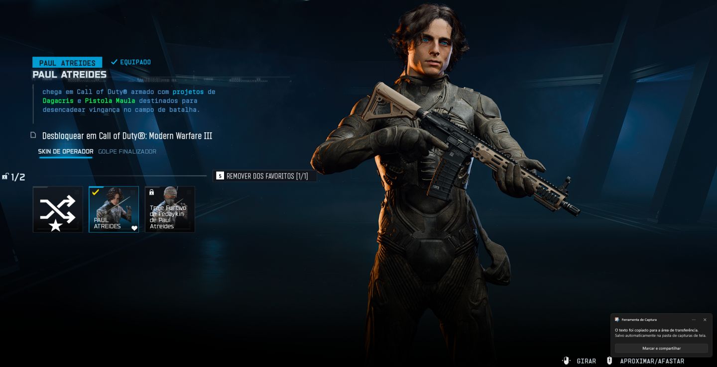 CONTA COD WARZONE: PAUL ATREIDES, THE BOYS COLABS, MICHONNE, TOP 1 RANKED SERIES