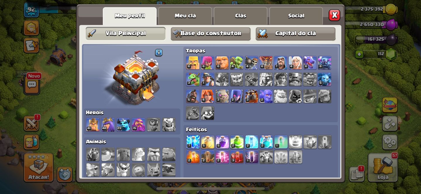 Conta Clash royale nvl 15 arena 26 mais conta clash of clans Cv 11 quase full