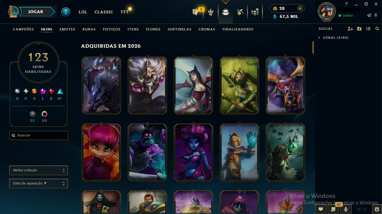 Conta Diamante 2 c decay mono riven + conta esmeralda brinde