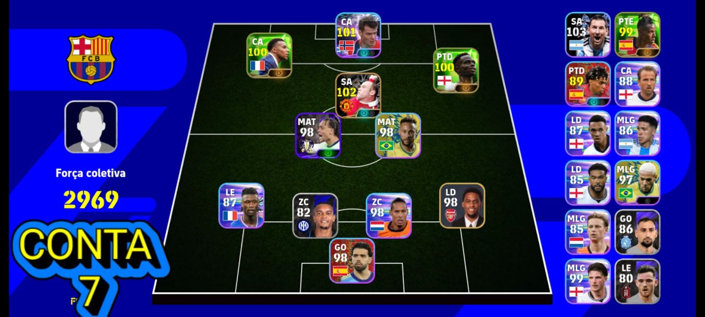 CONTAS EFOOTBALL MOBILE| COM NEYMAR BLITZ CURLER DO SANTOS