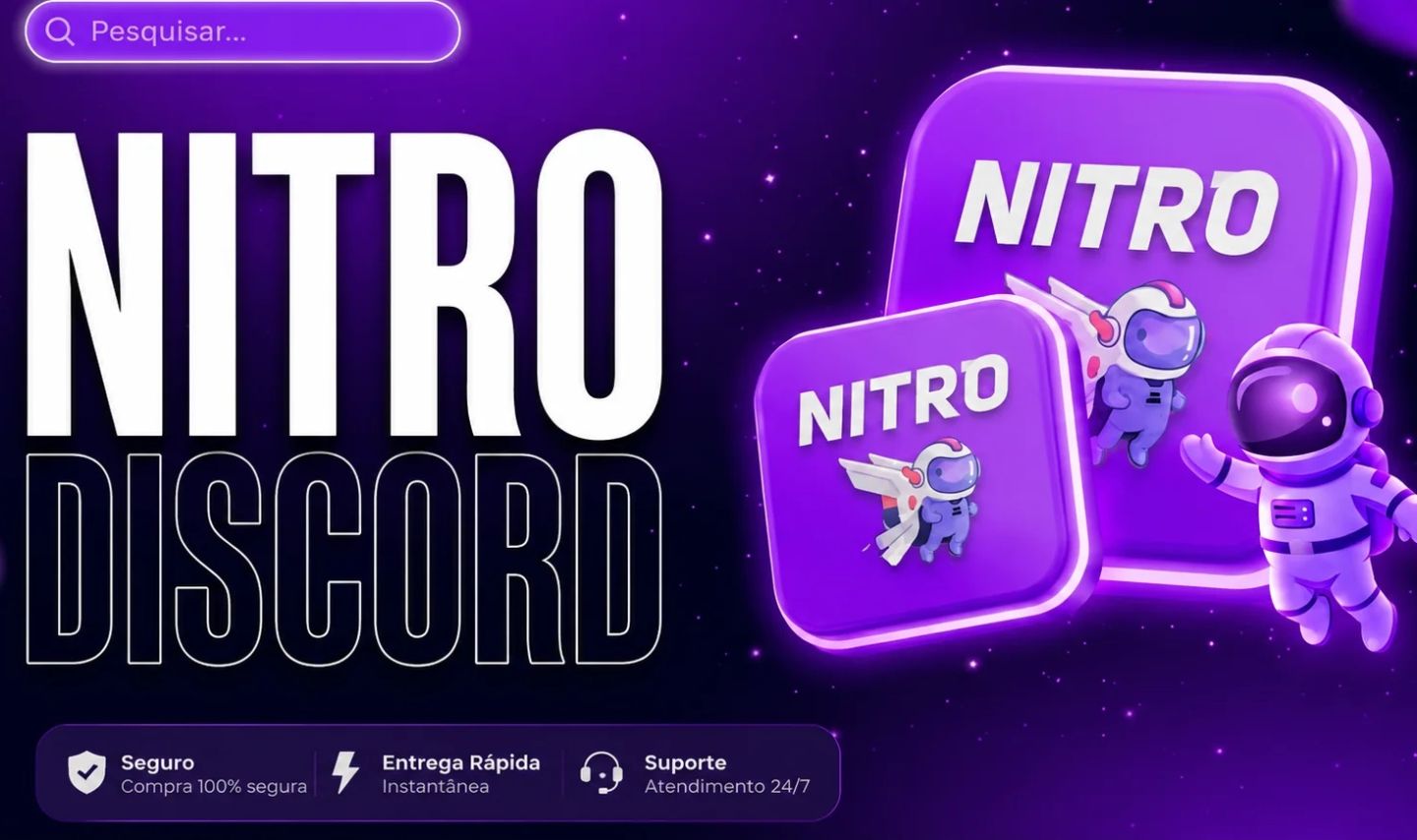 PROMOÇÃO] DISCORD NITRO MENSAL / TRIMENSAL