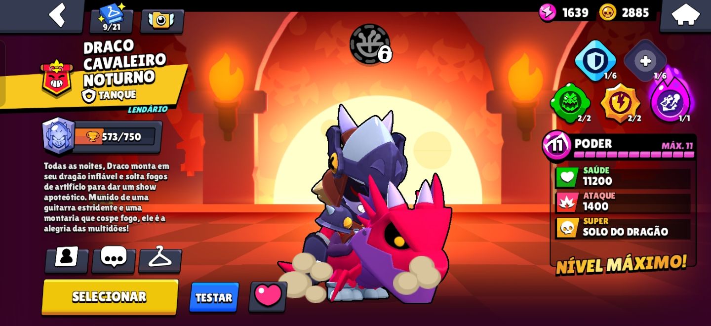 CONTA DE BRAWL STARS COM BRAWLERS LENDARIOS MAX E COM HYPER E SKINS MUITO BOAS!!