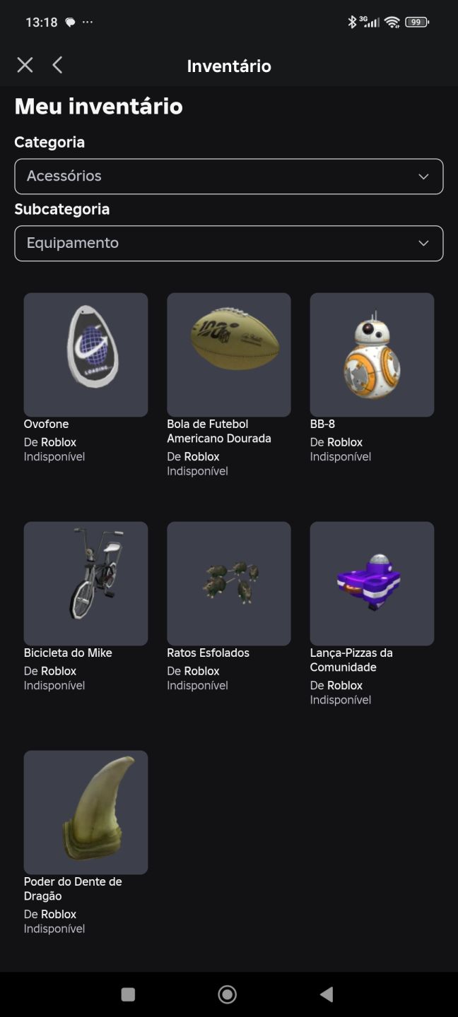 Conta Roblox antiga e rara diversos itens