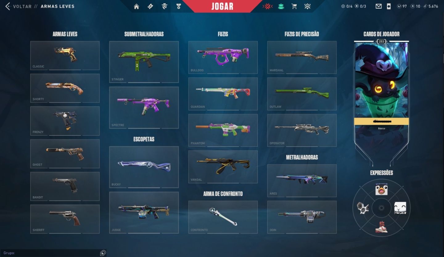 Conta valorant com +4000 gastos em skins e passes. Dono único 100% seguro
