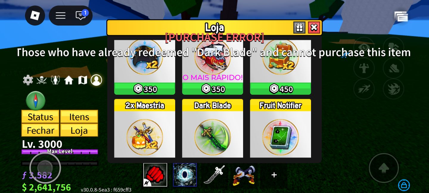 CONTA BLOX FRUITS END GAME