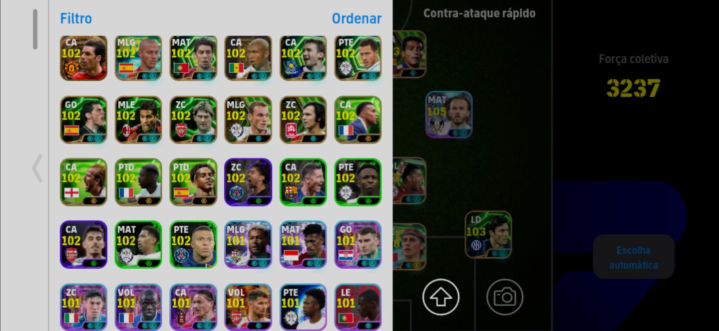 Conta Meta de Efootball Mobile com Romário, Rummenigge, Maddison e Dani Olmo