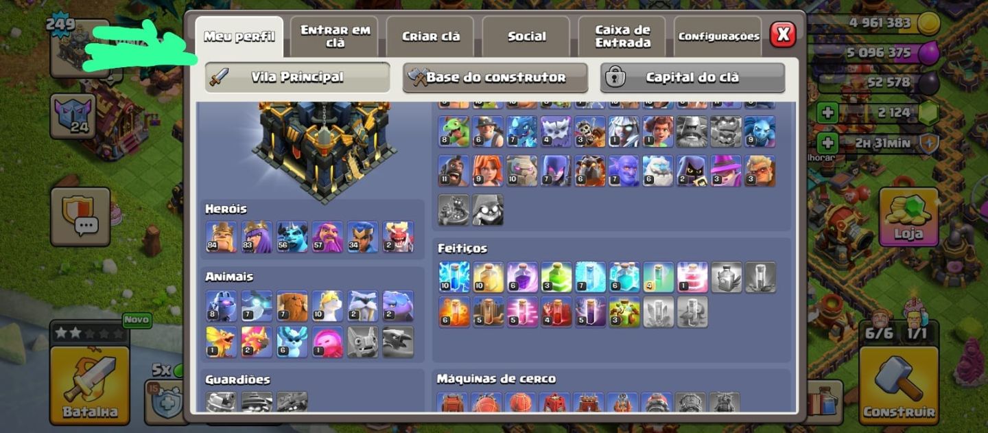 CONTA CLASH OF CLANS CV 17