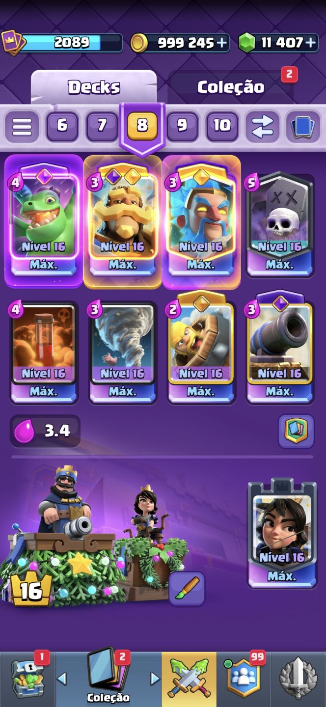Conta full de clash royale