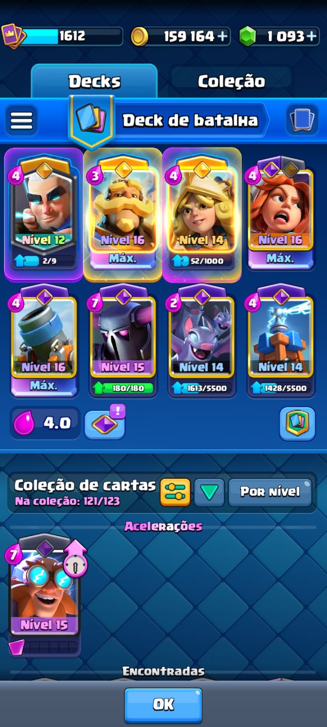 Um em dois conta de clash of clans e clash royal