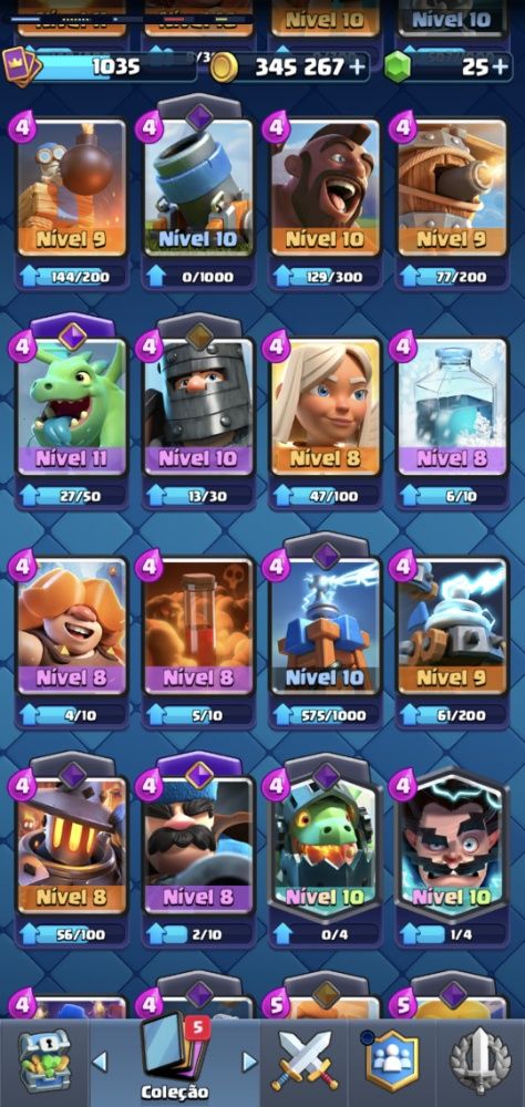 CONTA CLASH ROYALE TOP ARENA 15 COM CAMPEÃO LVL 12