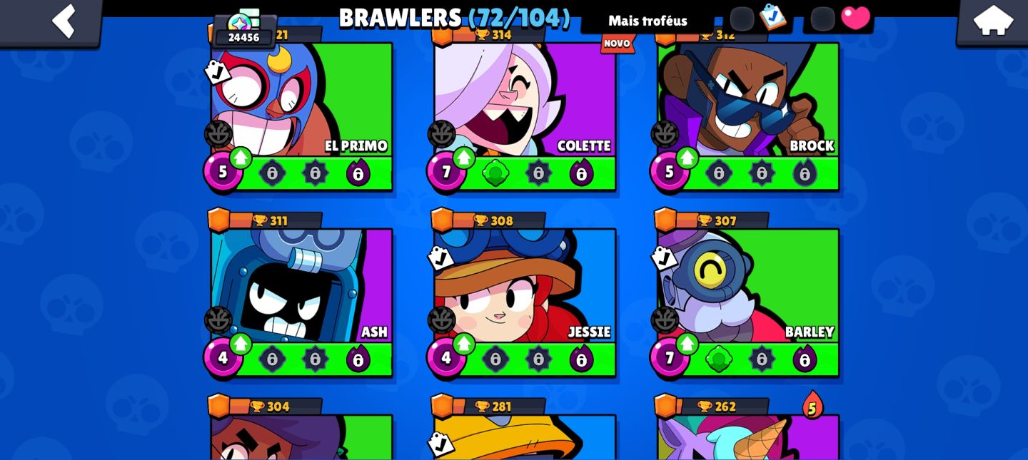 Conta de brawl stars muito completa
