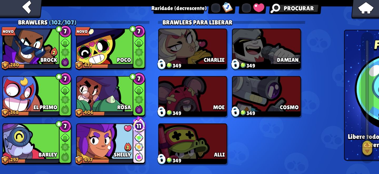 CONTA DE BRAWL STARS, CLASH ROYALE E CLASH OF CLANS COM SKIN RARAS