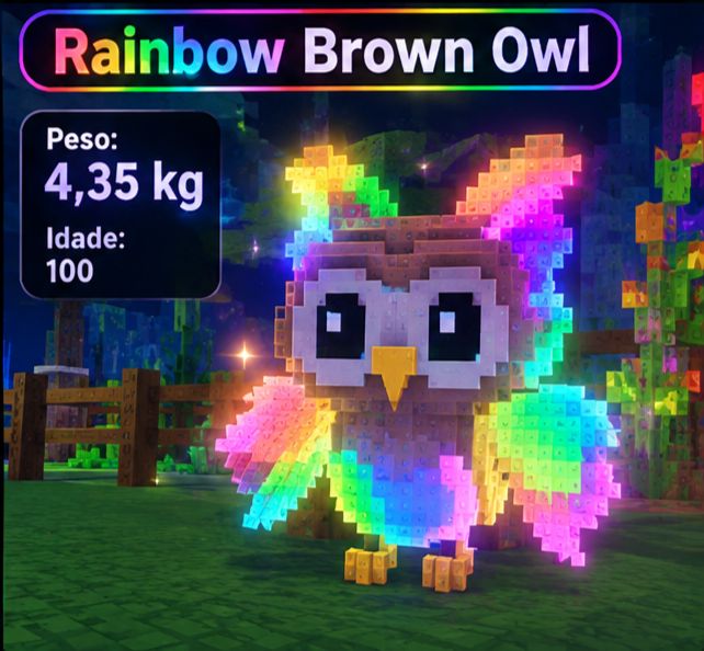 RAINBOW BROWN OWL 4,35 KG | RARO + LINDO