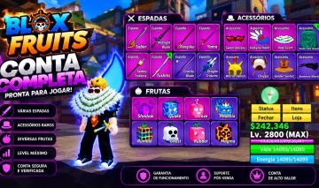 Conta Blox Fruits MAX|Kitsune|Dragon Talon|Tushita LEVEL MÁXIMO SUPER COMPLETA!