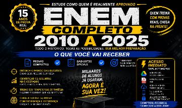 ENEM 2010 A 2025 | PROVAS + GABARITOS OFICIAIS | ENTREGA AUTOMÁTICA
