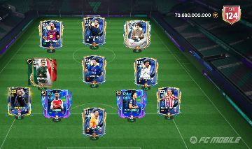 CONTA EA FC MOBILE OVR 124 | ELENCO DE 73 BILHÕES+