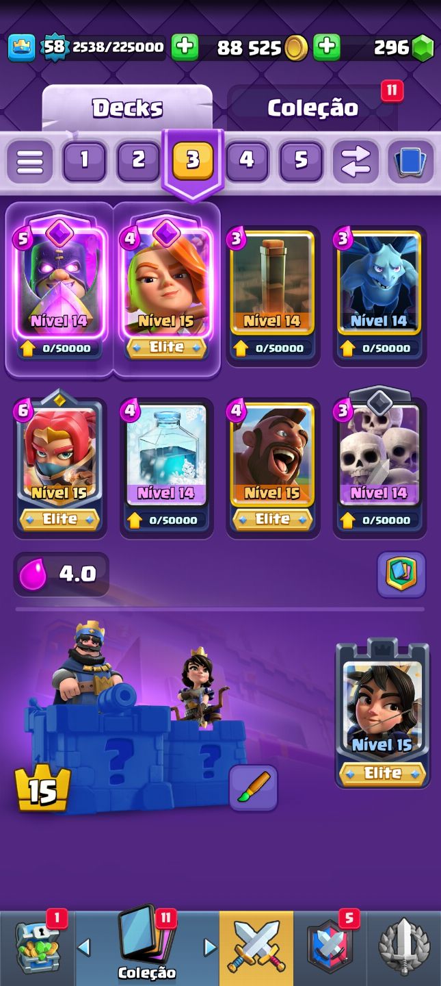 CONTA DE CLASH ROYALE gemada e upada 15 k MAIOR CAMPEAO