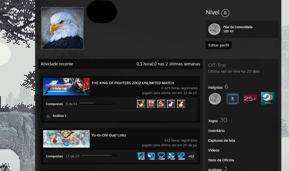 CONTA STEAM MUITOS JOGOS, DLCs , 3mil horas The king of fighters!!