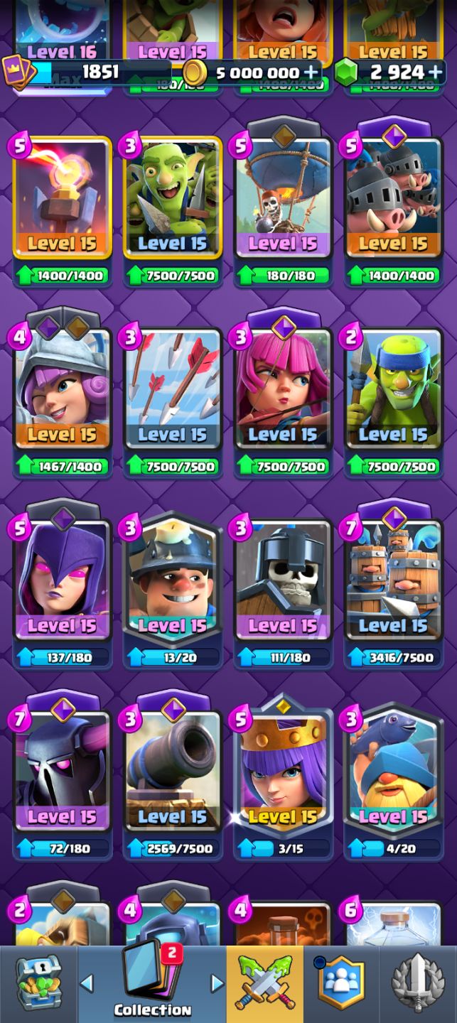 Conta Clash Royale antiga 10 anos de criação 31 evoluções 14k troféus, nv 16