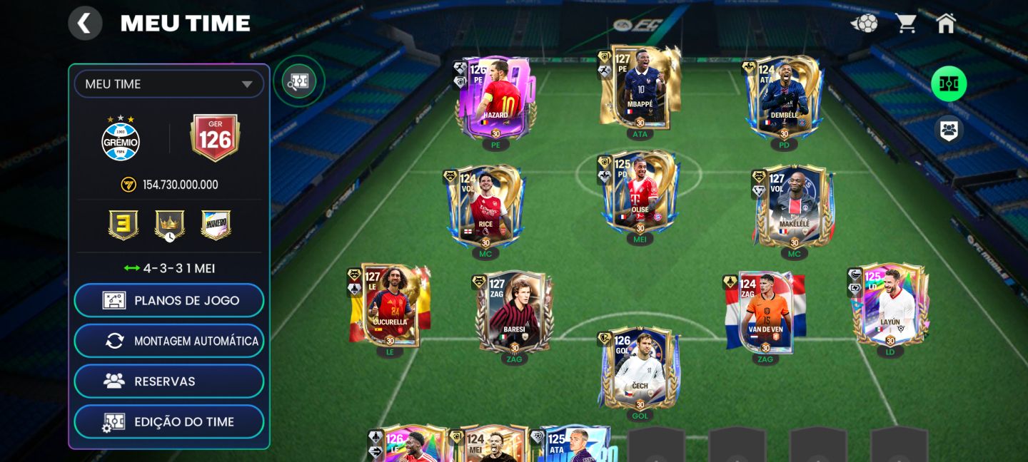 Conta FC Mobile | 6 BI+ Coins | 67 Mil Fragmentos | Mbappé, Cucurella META