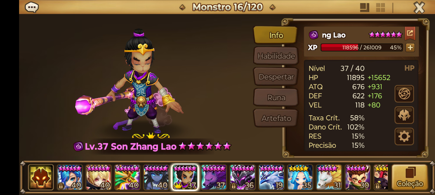 Conta iniciante Summoners war 2 NAT LD Son Zhang Lao + Ghurkha