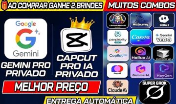 CAPCUT - CANVA - LEONARDO AI - GEMINI + BRINDE