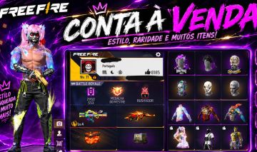 CONTA FREE FIRE 7 ANOS- UNISSEX RARA C/ ANGELICAL , +520 PEITORAIS