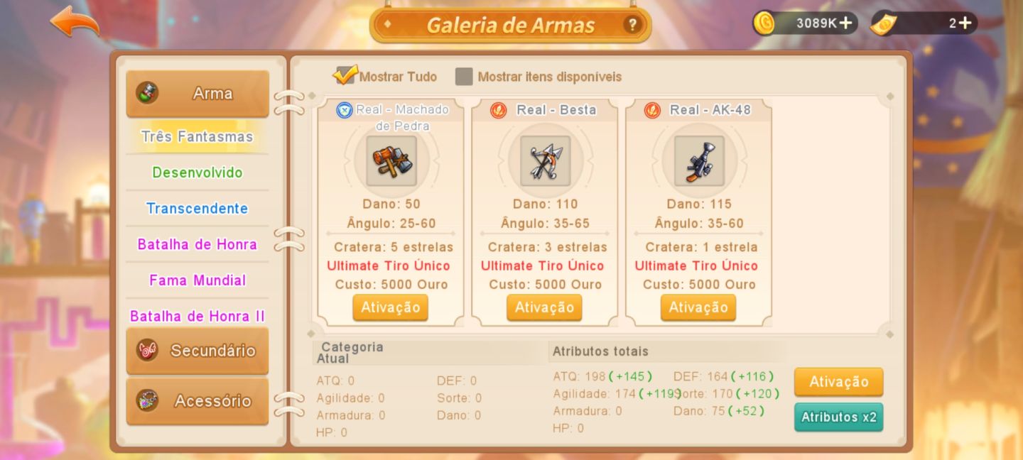 Conta DDTANK ORIGIN S73 - ARMA 247 E 245 - PET DRAGÃO