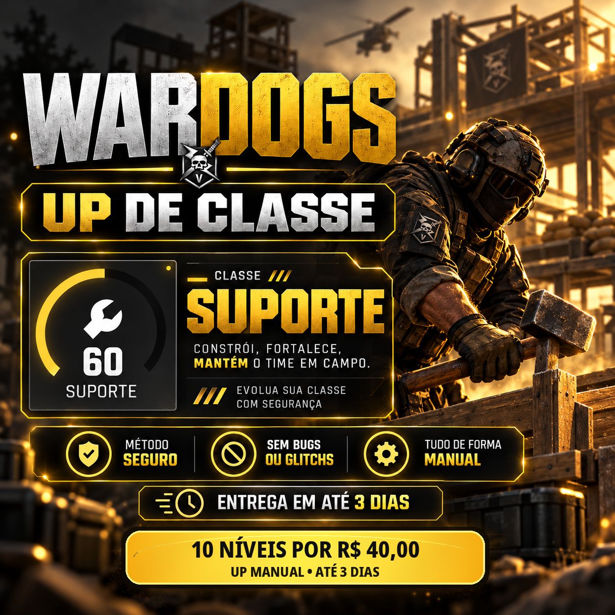 WARDOGS | FARM DE CASH MILIONÁRIO + UP DE CLASSES MAIS BARATO DO GGMAX