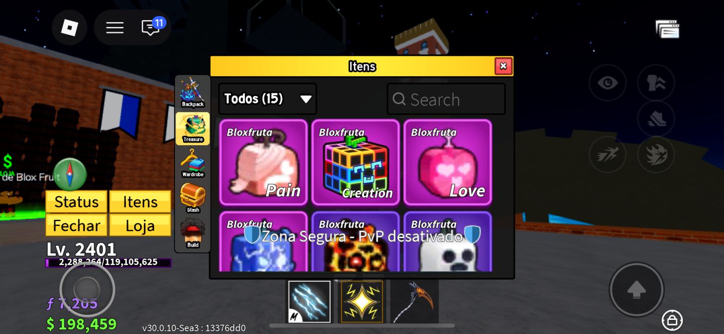 CONTA BLOX FRUIT/KING LEGACY
