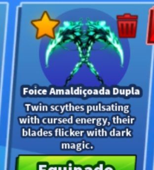 Limited Dual cursed scythe + Brindes - Blade ball - Roblox