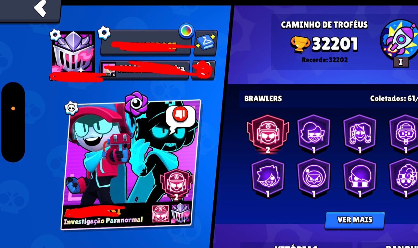 CONTA DE BRAWL STARS 32K DE TROFEUS | 61 BRAWLERS
