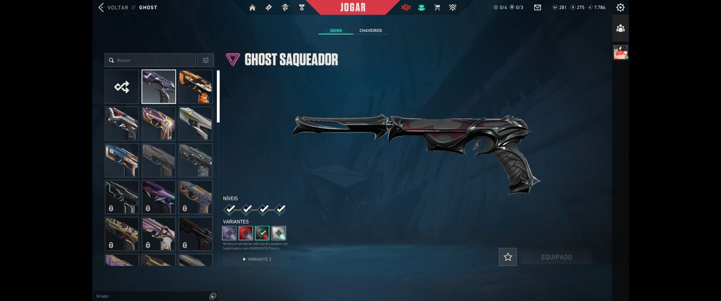 CONTA VALORANT com várias skins e com todos agentes. R$1540 gastos
