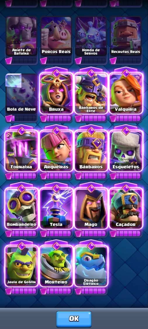 CONTA DE CLASH ROYALE NÍVEL 1673 10.450 TROFÉUS 7 ANOS DE CONTA
