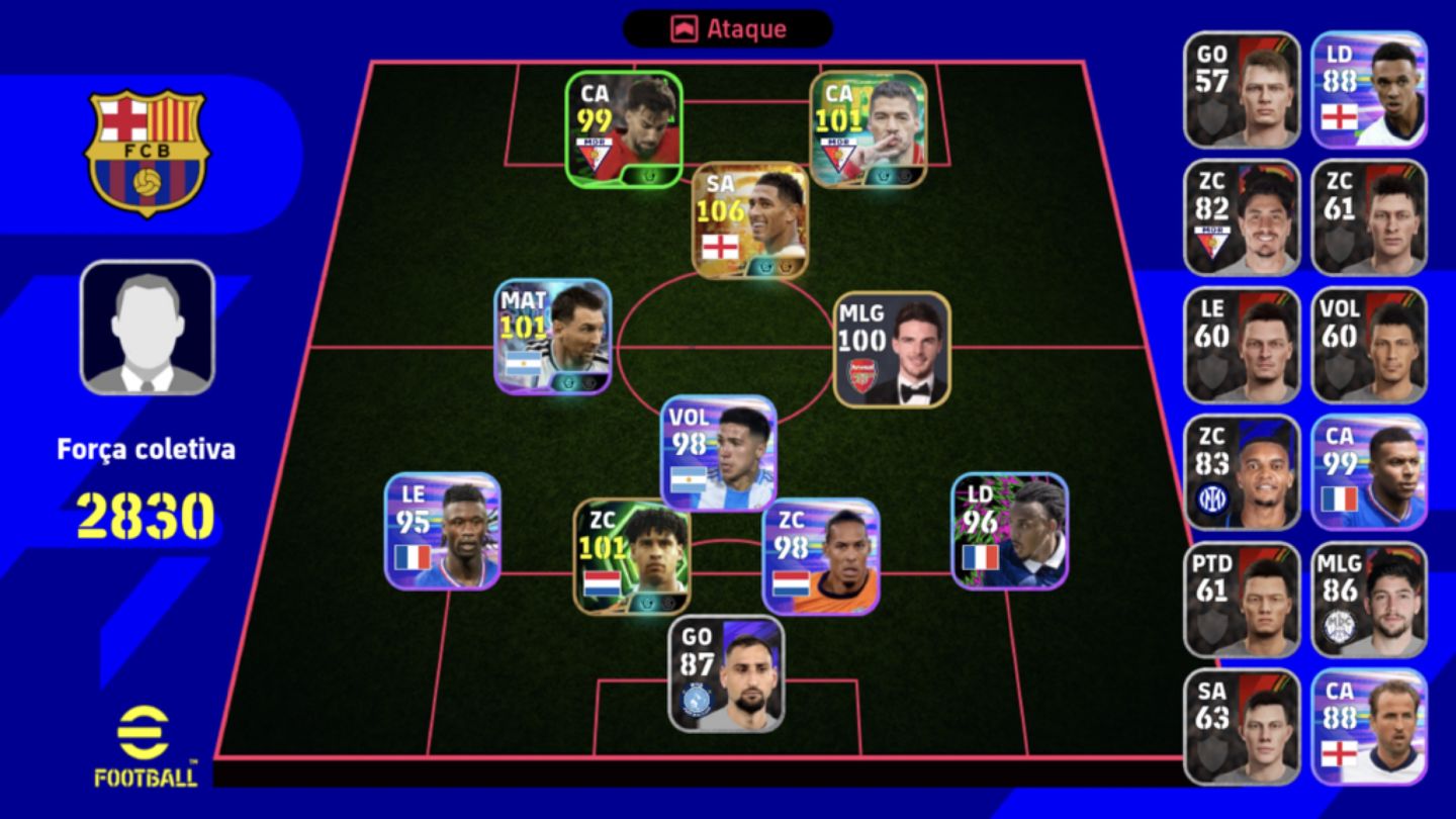 Conta efootball iniciante bellihamg 108 da copa big time