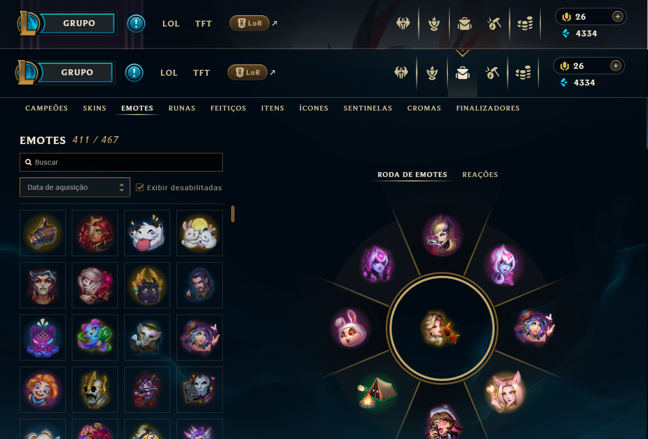 Conta LoL desde 2014 /Main Evelynn /Todos os Campeões/750 Skins/38 Míticas