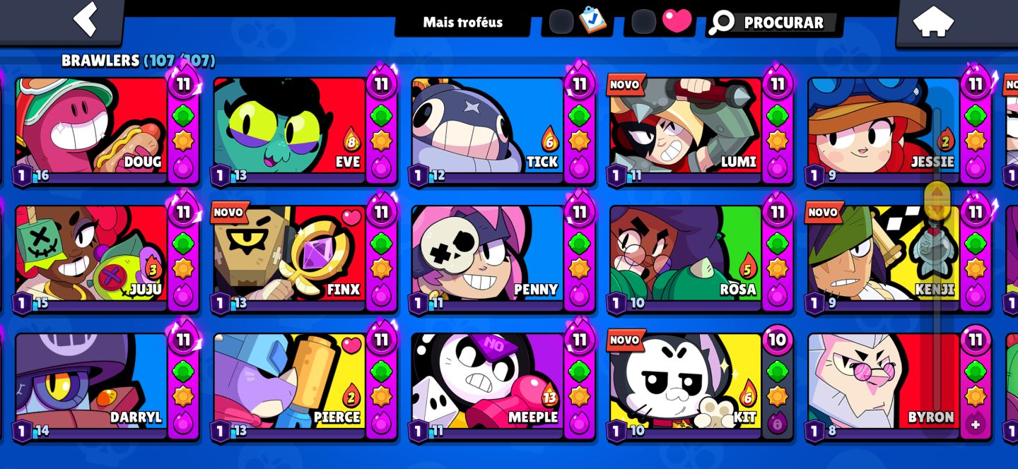 CONTA BRAWL STARS FULL | 100 HYPERCARGAS