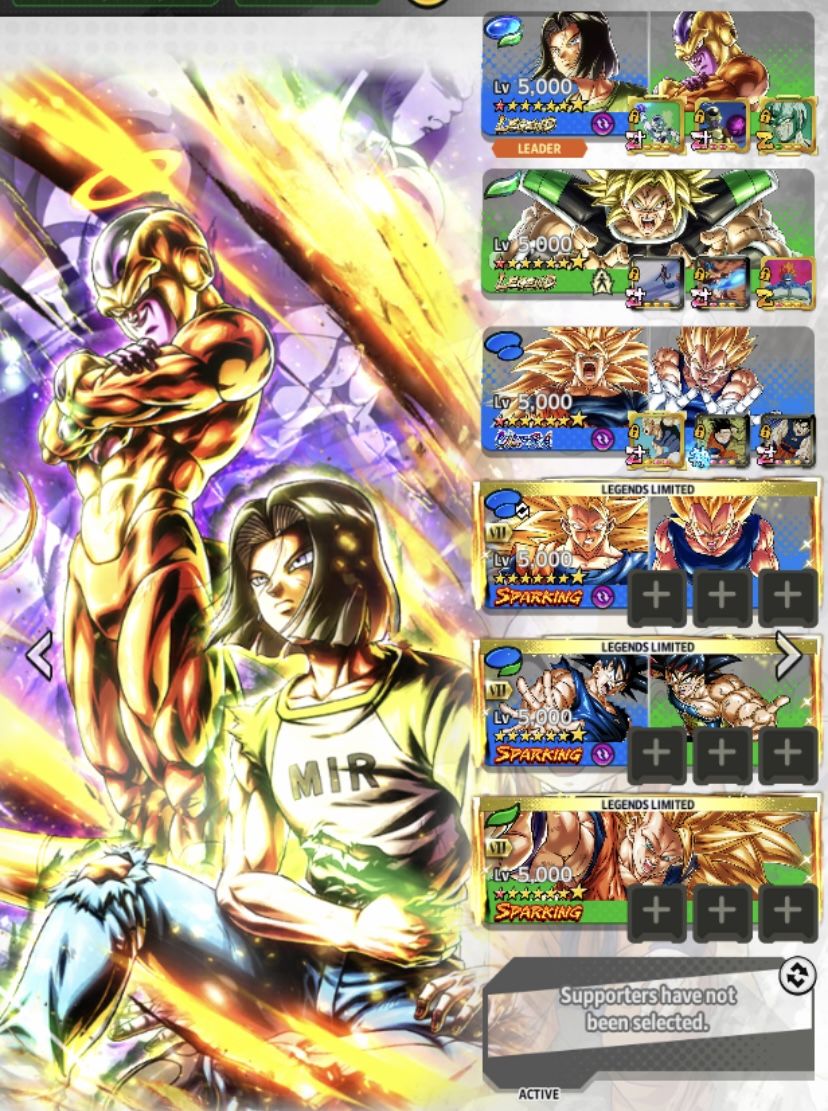 Conta dragon ball legends com vários legends e ultra + squadra de brinde