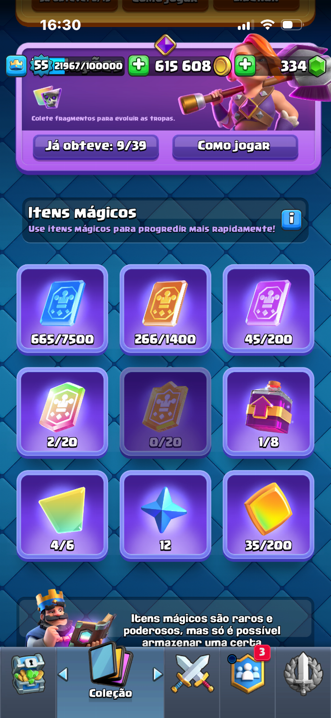 Conta de clash royale