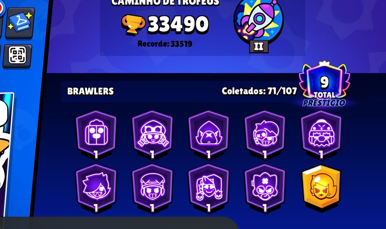 Conta brawl stars com mais de 50 skins